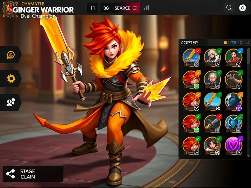 Ginger Warrior Duel Champion Gameplay Ginger Warrior Duel Champion gameplay screenshot showing character combat