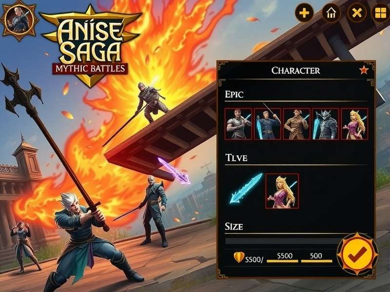 Anise Saga Character Customization Options Anise Saga Mythic Battles character customization interface