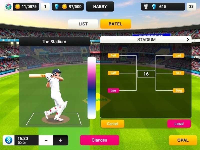 Stadium Selection in T20 Ultimate Showdown T20 Ultimate Showdown stadium selection screen