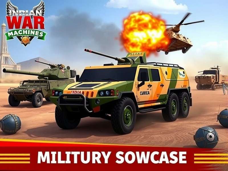 Indian War Machines Force Gameplay Indian War Machines Force gameplay screenshot showing advanced military vehicles