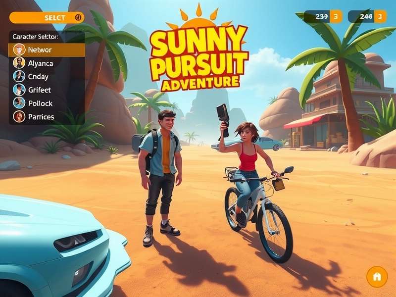 Sunny Pursuit Adventure Gameplay Sunny Pursuit Adventure gameplay screenshot showing character exploration