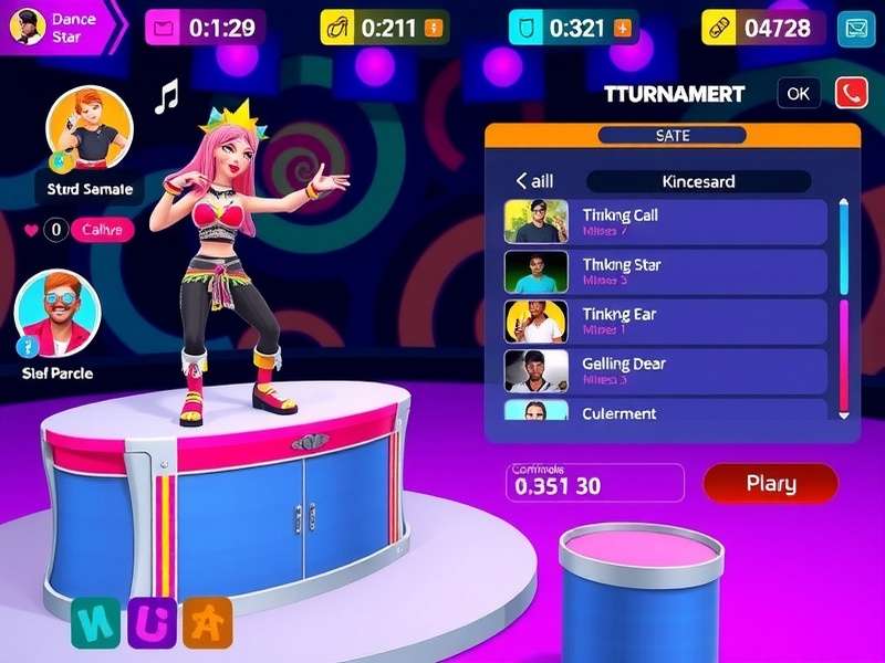 Thumka Thunder Star Gameplay Thumka Thunder Star gameplay screenshot showing dance battle interface