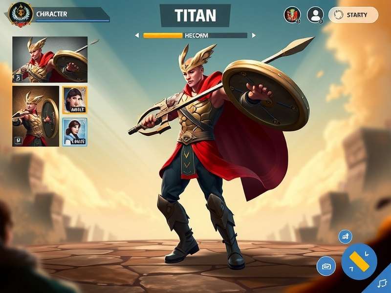 Character Customization in Anise Gladiator Titan Anise Gladiator Titan character customization interface