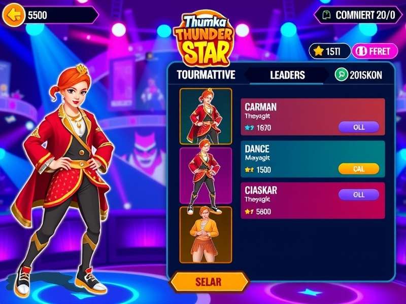 Competitive Tournament in Thumka Thunder Star Thumka Thunder Star tournament screen showing competitive leaderboard