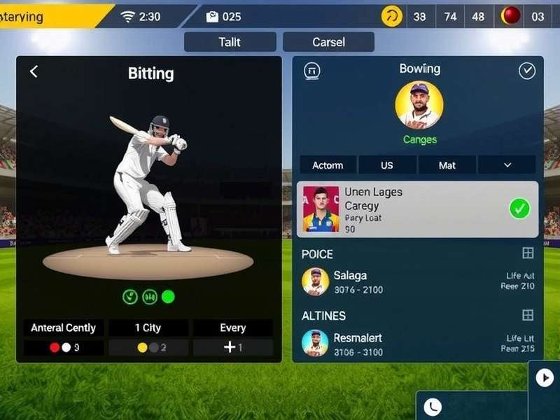 Bengal Cricket Dynasty Legends Career Progression Bengal Cricket Dynasty Legends career progression screen