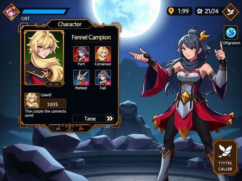Lunar Fennel Champion Character Selection Lunar Fennel Champion gameplay screenshot showing character selection screen