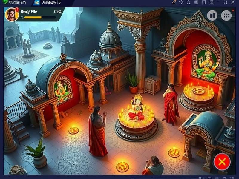 Durga Devotion Place Development Process Durga Devotion Place development team working