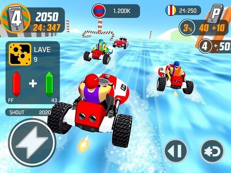 Splash Race vehicle customization screen