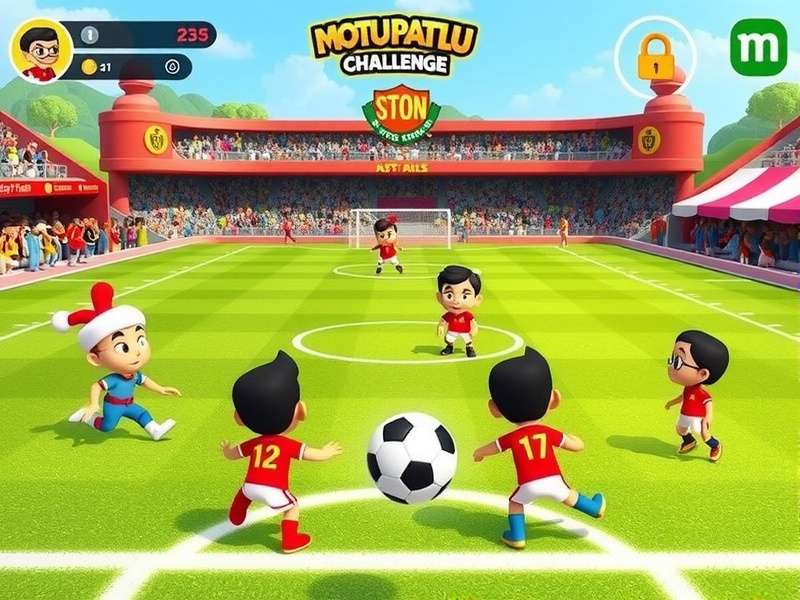 Motu Patlu Football Challenge stadium environments and settings