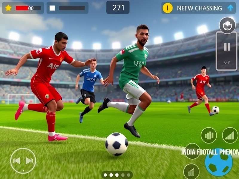 India Football Phenom Gameplay India Football Phenom gameplay screenshot showing realistic football action