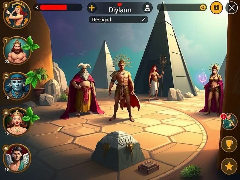 Divine Adventure Gameplay Divine Adventure gameplay screenshot showing mythological characters