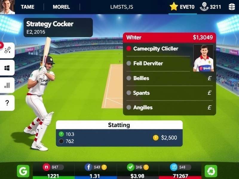 Virtual Cricket Heroes Match Strategy Virtual Cricket Heroes strategy planning interface