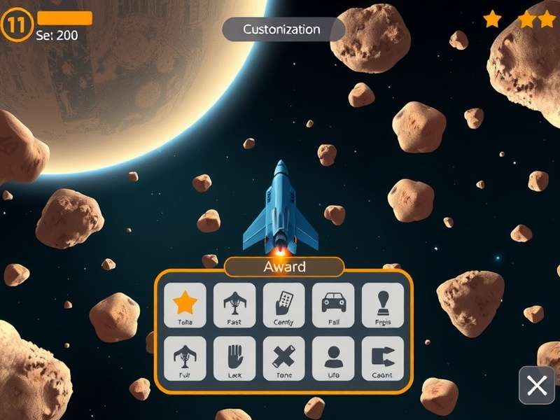 Galactic Glider Spaceship in Action Galactic Glider gameplay screenshot showing spaceship flying through asteroid field