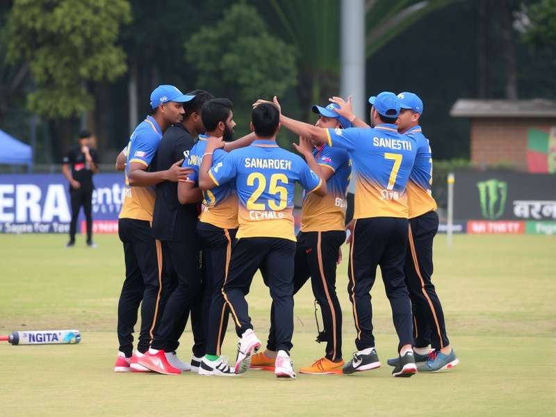 Sarnath Strikers Squad strategic discussion Sarnath Strikers Squad team huddle