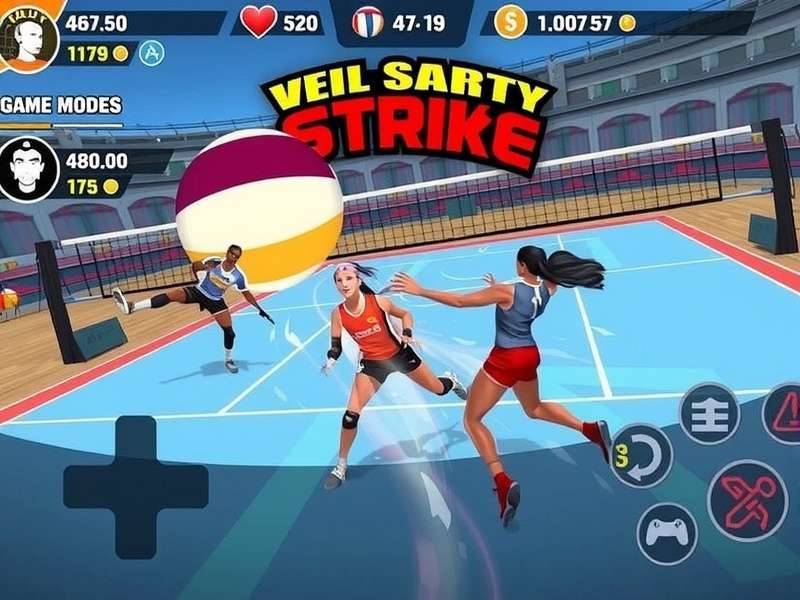 Volley Titans Gujarat Strike Gameplay Volley Titans Gujarat Strike gameplay screenshot showing intense volleyball action