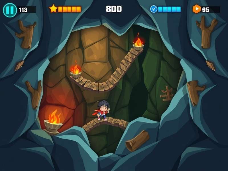 Cave Rush Elite Gameplay Action Cave Rush Elite gameplay screenshot showing character navigating through cave