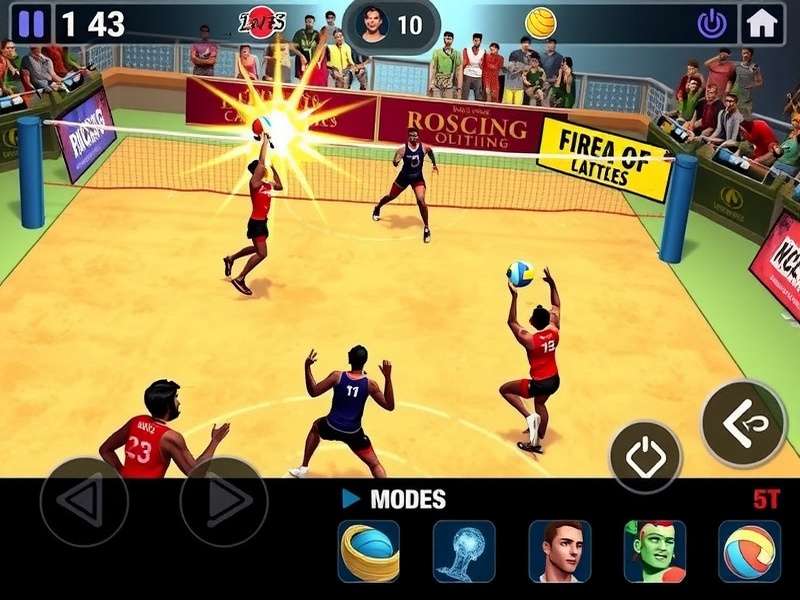 Game Controls and Interface Volley Titans Gujarat Strike control interface and gameplay mechanics