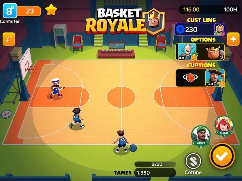 Game Controls and Interface Basket Clash Royale control interface and HUD elements