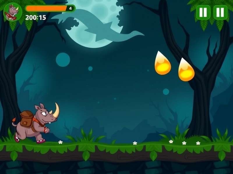Raipur Rhino Run Blitz Gameplay Raipur Rhino Run Blitz gameplay screenshot showing character and environment