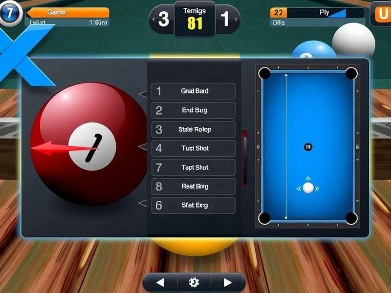 Desi 3D Pool Phenom Game Modes Desi 3D Pool Phenom different game modes selection screen