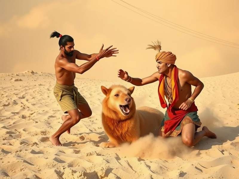 Traditional Indian Dune Fight Arena Traditional Indian Dune Fight arena with sandy terrain