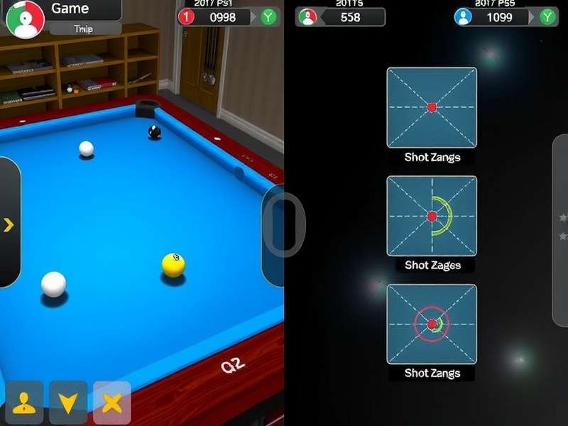 Desi 3D Pool Phenom Advanced Strategies Desi 3D Pool Phenom strategy illustration showing shot angles