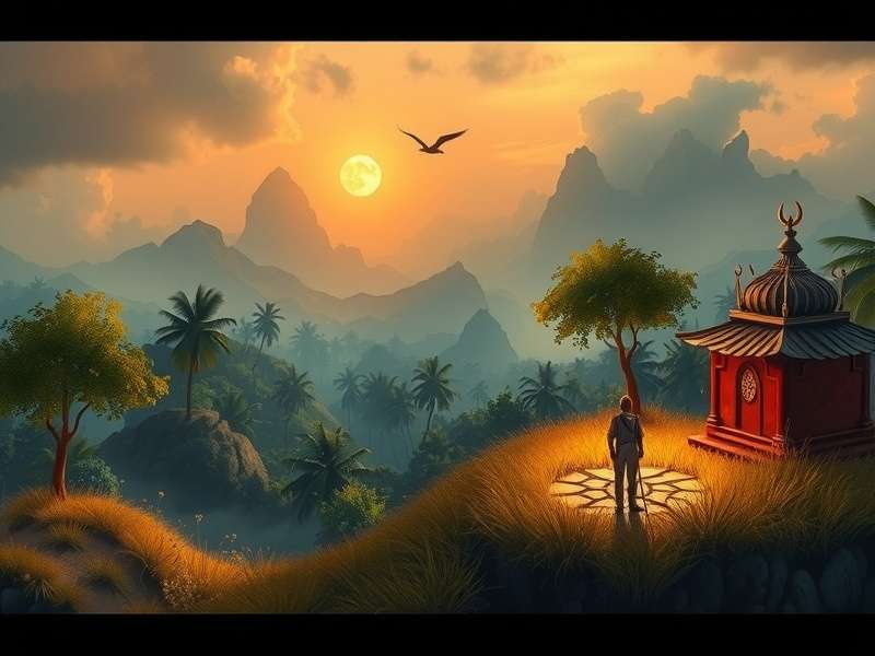 Cinnamon Secret Safari gameplay screenshot showing mystical Indian landscape