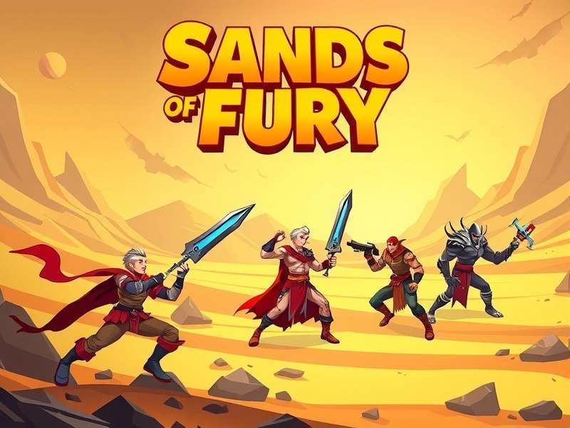 Sands Fury Official Game Art Sands Fury game cover art showing main character in desert environment