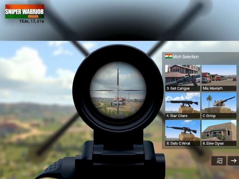 Mission Selection in Sniper Warrior Indian Sniper Warrior Indian mission selection screen showing various locations