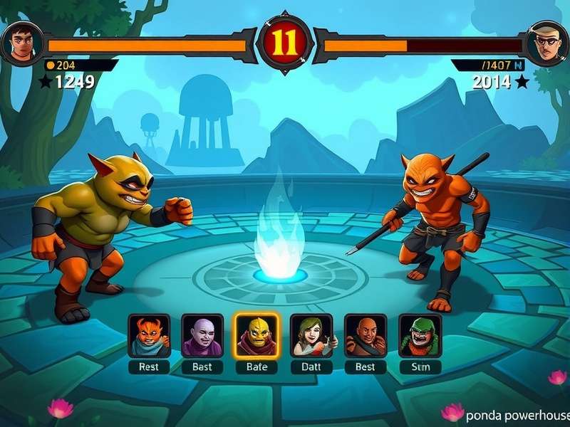 Ponda Powerhouses Battle Arena Ponda Powerhouses battle arena with special effects