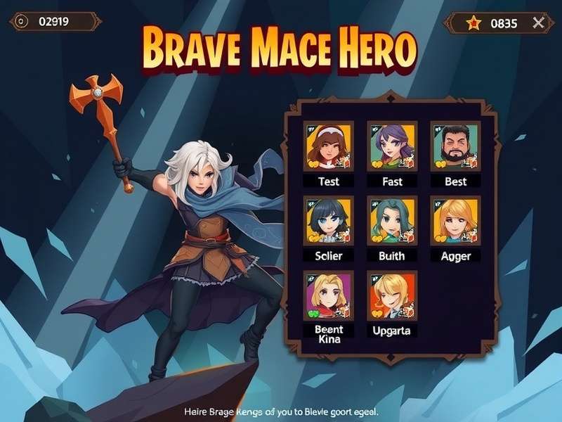 Character Progression in Brave Mace Hero Brave Mace Hero character progression and upgrade screen