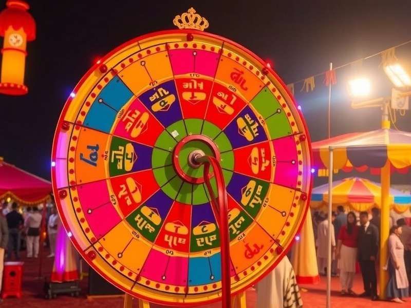 Traditional Lucknow Fortune Wheel Design Traditional Lucknow Fortune Wheel with colorful design