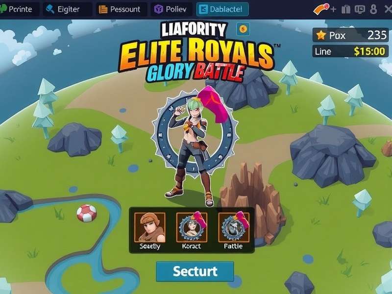 Elite Royals Glory Battle map overview showing different terrain types