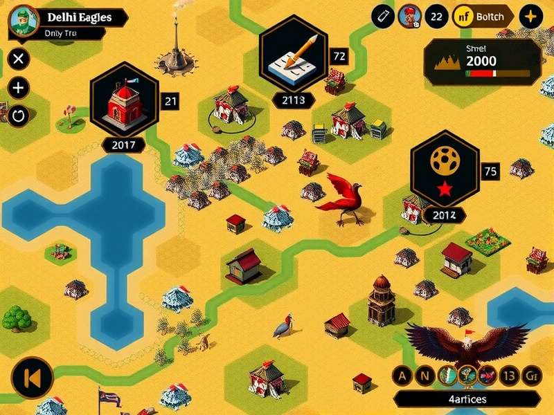 Dominion Delhi Eagles Strategic Map Dominion Delhi Eagles gameplay screenshot showing strategic map view