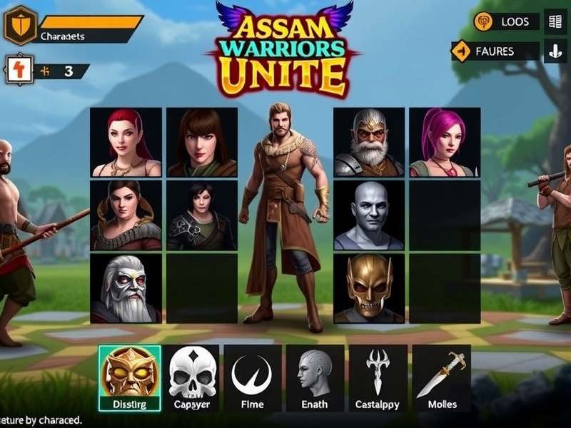 Assam Warriors Unite Character Selection Screen Assam Warriors Unite gameplay screenshot showing character selection