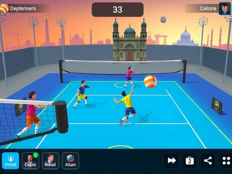 Mumbai Volley Supreme Gameplay Mumbai Volley Supreme gameplay screenshot showing volleyball action