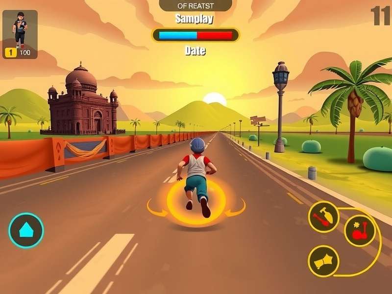 Speedy Sprint Legend Gameplay Speedy Sprint Legend gameplay screenshot showing character running through vibrant Indian landscape