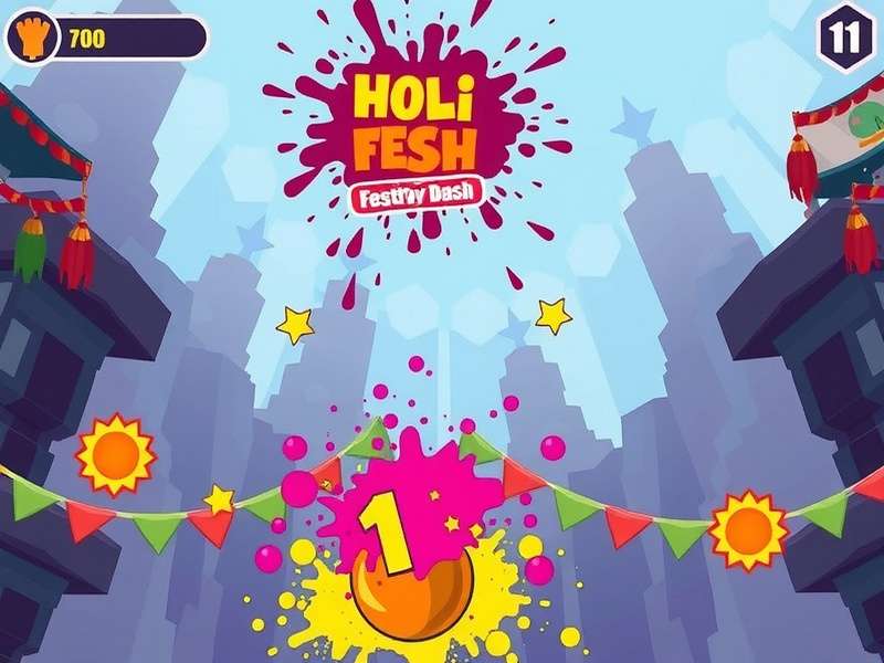 Holi Festivity Dash Gameplay Holi Festivity Dash Game Screenshot