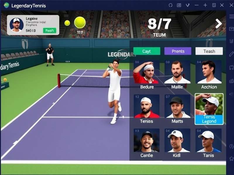 Legendary Tennis India Gameplay Legendary Tennis India gameplay screenshot showing realistic court and player