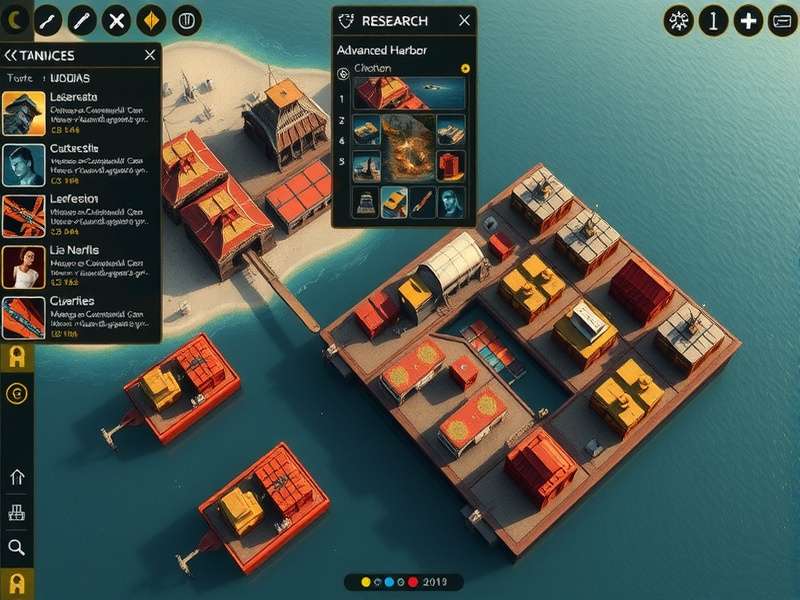 Mangalore Harbor Monarch Technology Development Tree Mangalore Harbor Monarch technology tree interface showing research options