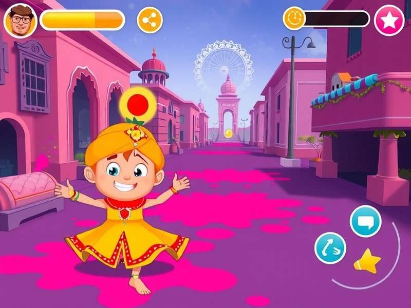 Traditional Holi Celebration in the Game Cultural Elements in Holi Festivity Dash