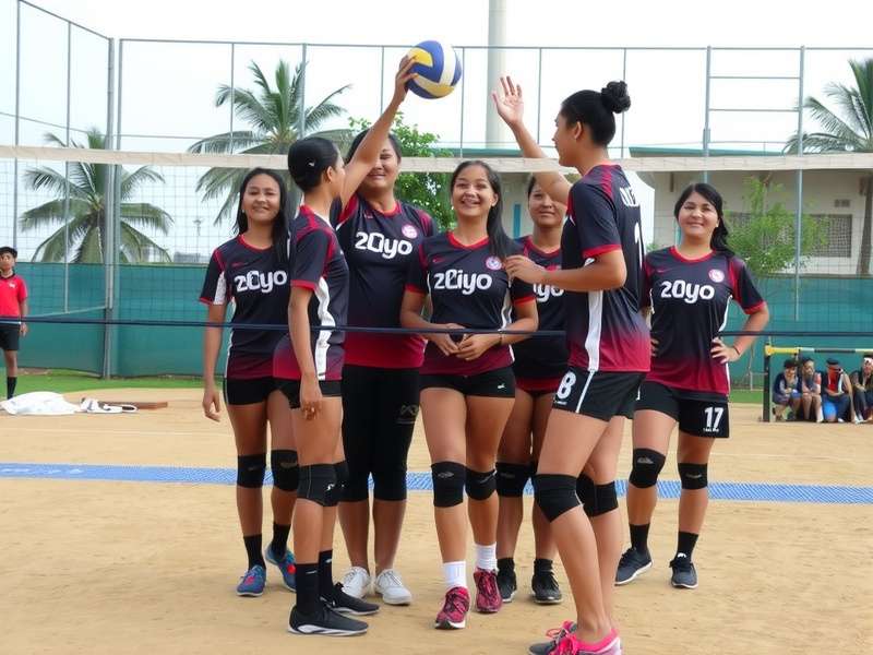 Deccan Volley Warriors Competitive Match Deccan Volley Warriors team in action during a match