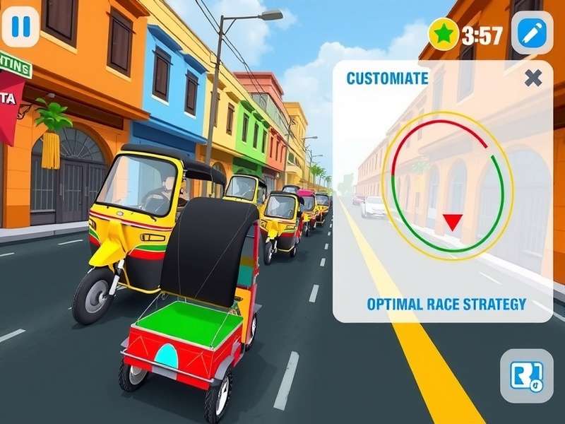 Rickshaw Racer Pro - Customization Options Rickshaw Racer Pro customization screen showing various rickshaw designs