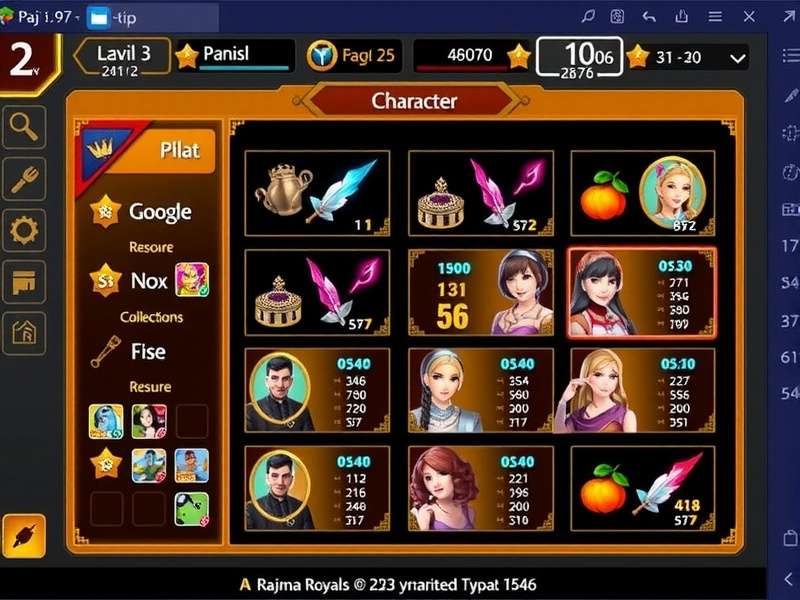 Character Collection in Rajma Royals Dynasty Rajma Royals Dynasty character collection screen