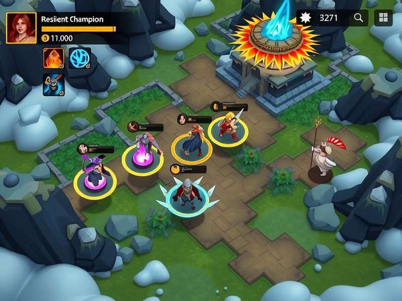 Fennel Resilient Champion Team Battle Action Fennel Resilient Champion battle arena showing team fight in progress