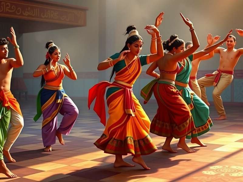 Diverse regional expressions of festive footwork across India Regional variations of Indian festive dances showing diverse footwork styles