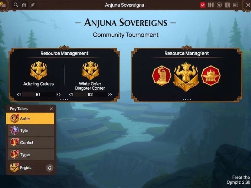 Anjuna Sovereigns Game Interface Anjuna Sovereigns Game Interface