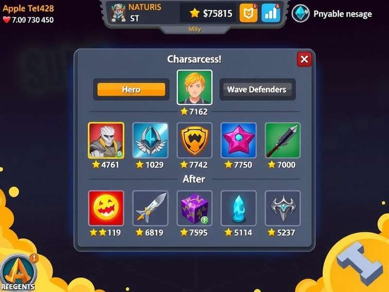 Wave Defenders Strategic Gameplay Interface Wave Defenders Gameplay Screenshot - Tower Defense Strategy