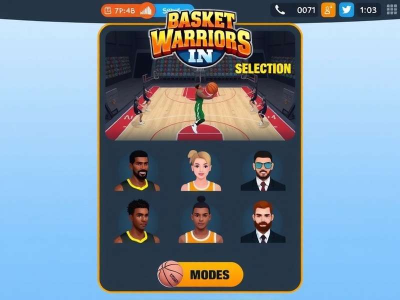 Basket Warriors IN Game Modes Basket Warriors IN game modes selection screen