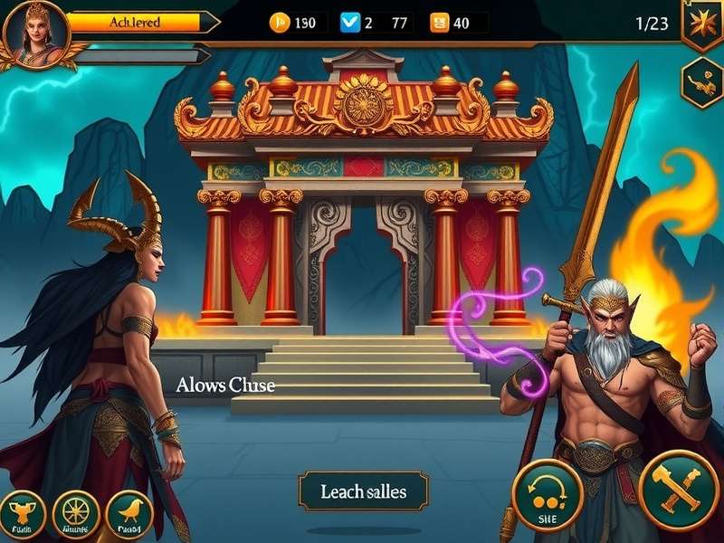 Divine Temple Protector Gameplay Divine Temple Protector gameplay screenshot showing temple defense